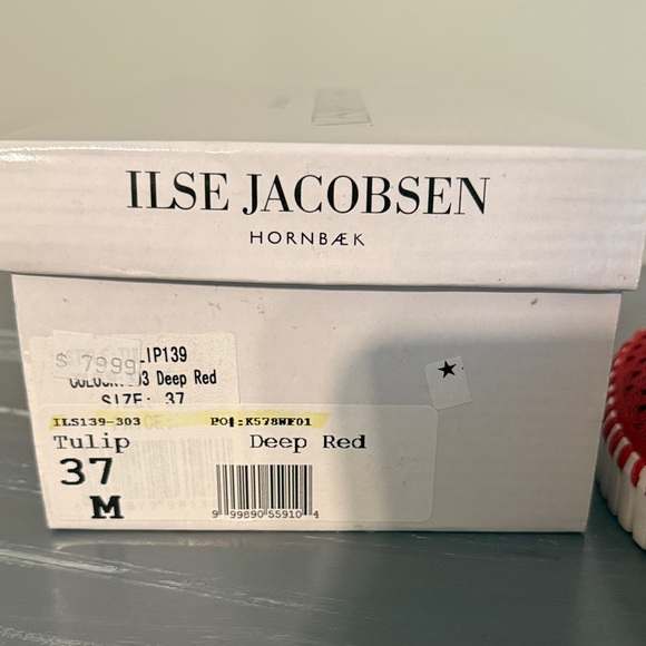 Women’s Ilse Jacobsen Deep Red Slip-On - Picture 6 of 7